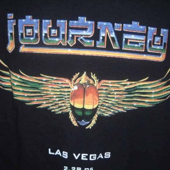 Journey rock band summer tour 2003 black t shirt Styx REO Bandwagon Vintage L - Picture 4 of 8